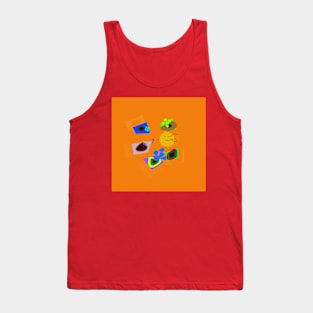 Orange Abstraction Tank Top